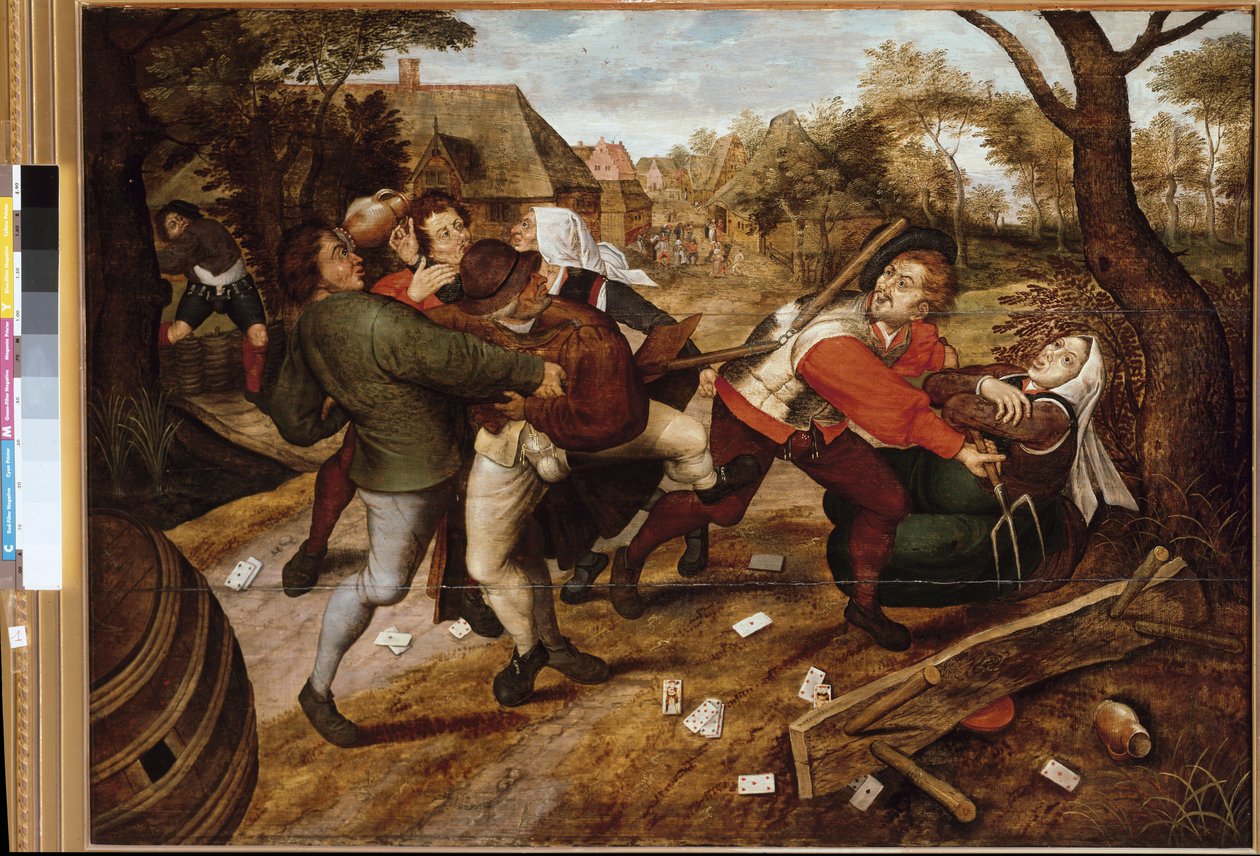 Parasztok harca (Festészet alkotó: Pieter the Younger Brueghel