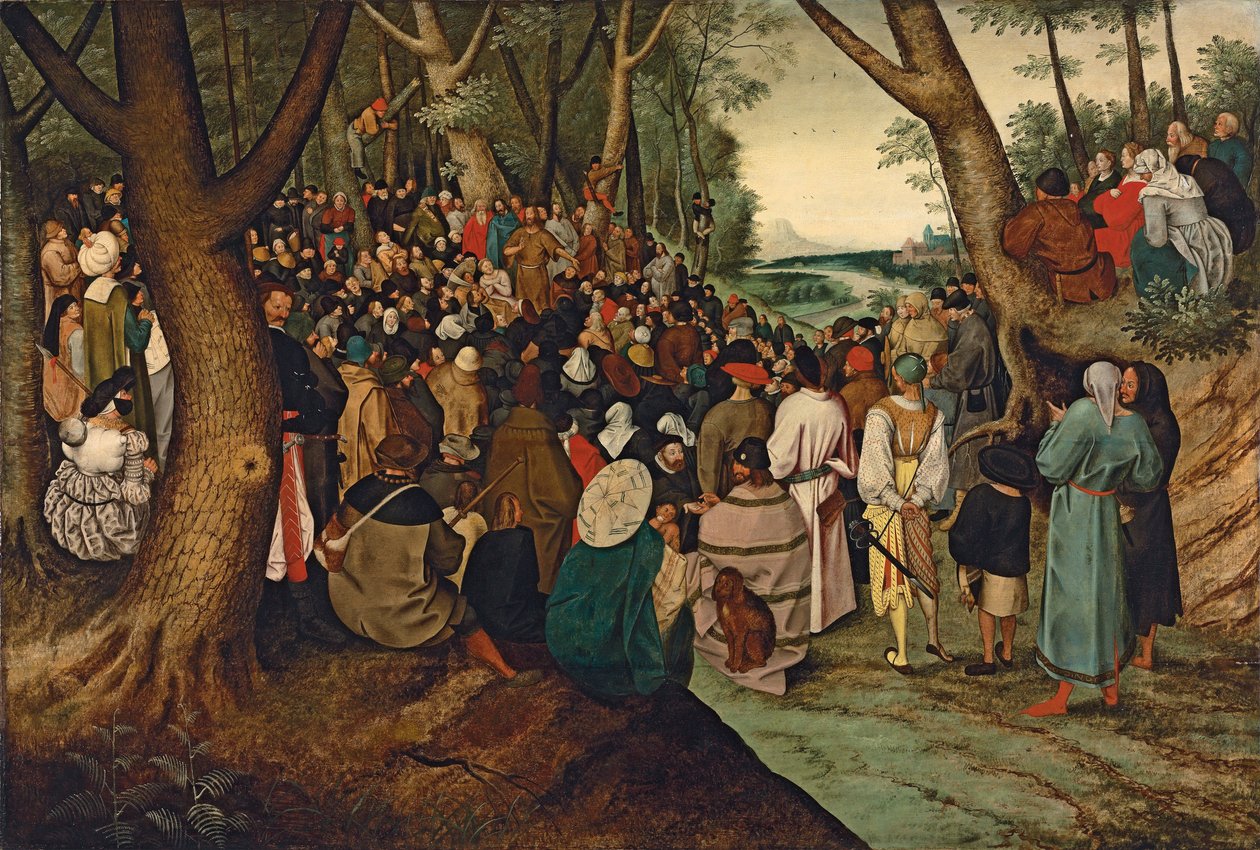 Keresztelő Szent János prédikál a sokaságnak alkotó: Pieter Brueghel the Younger