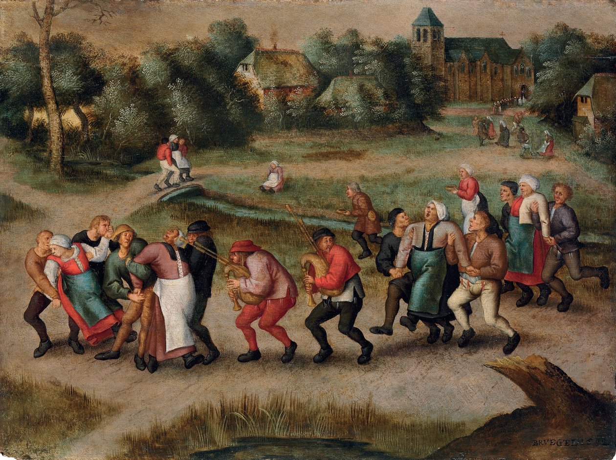 Szent János táncosai Molenbeeckben, 1592 alkotó: Pieter Brueghel the Younger