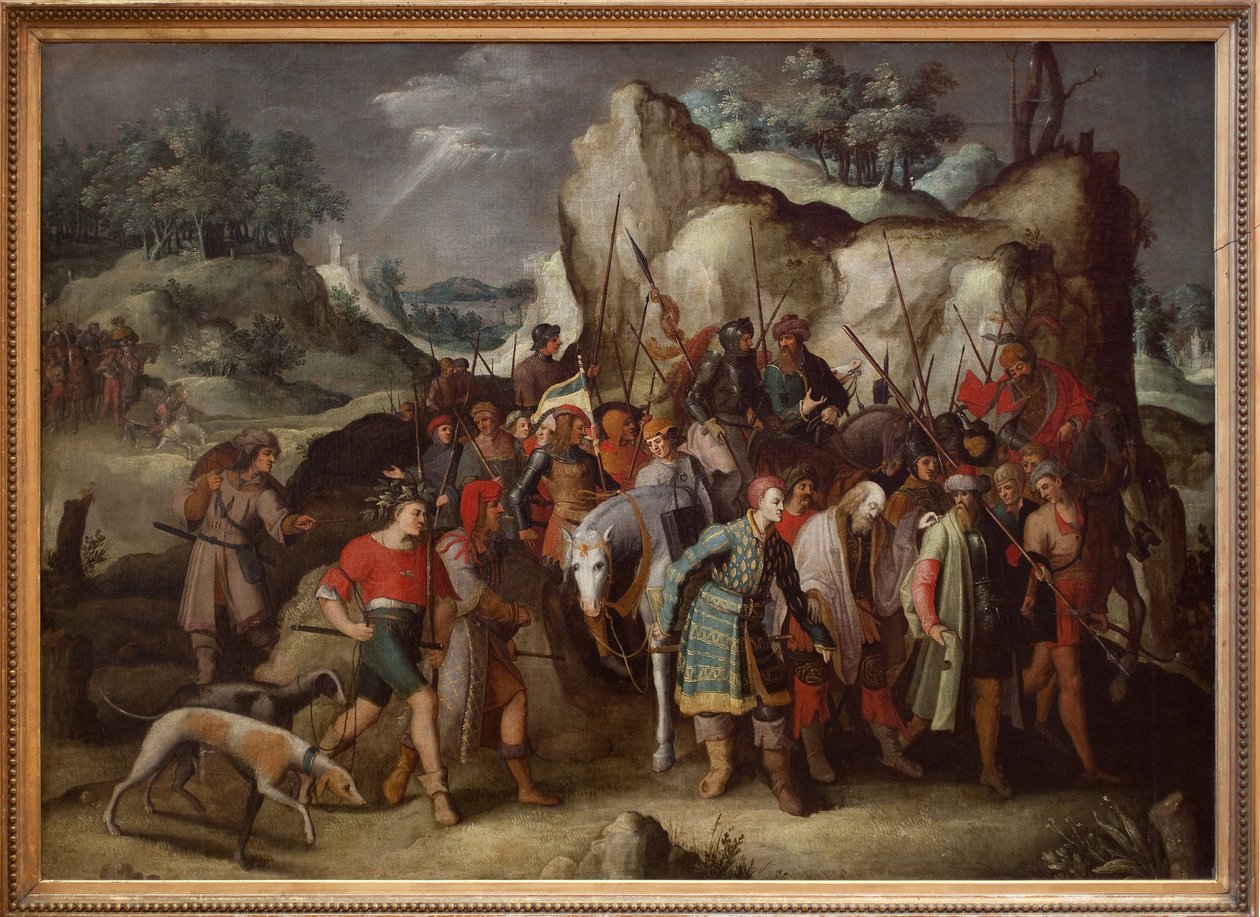 Szent Pál megtérése után Damaszkuszba (Szíria) vezet. Ez a festmény, amely közvetlenül Lucas de Leiden metszetéről (1509) készült, azt az epizódot ábrázolja, amely Saul de Tarsus lovának elesését követi, akiből Szent Pál lesz, miután teraszon volt. alkotó: Pieter the Younger Brueghel