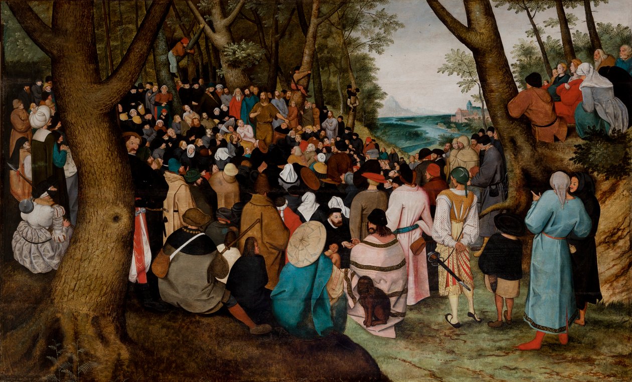 Keresztelő Szent János prédikációja alkotó: Pieter the Younger Brueghel