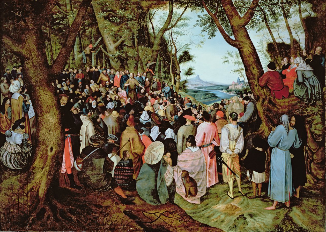 Keresztelő Szent János prédikál a pusztában alkotó: Pieter Brueghel the Younger
