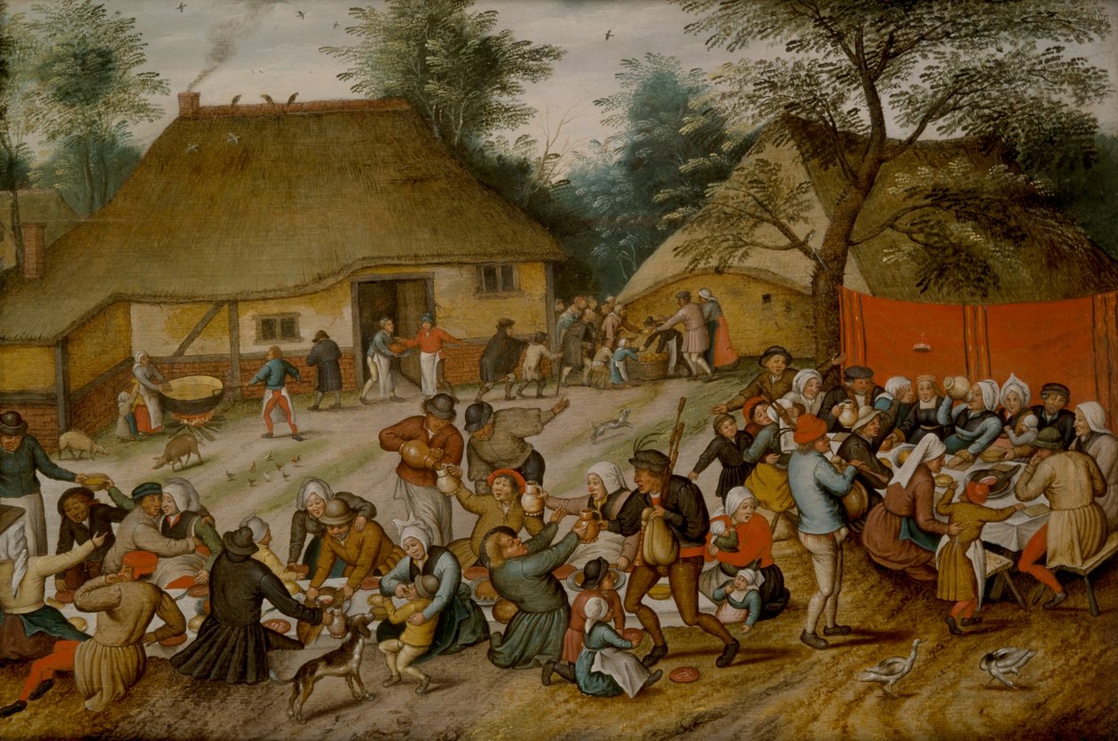 Esküvői lakoma a szabadban alkotó: Pieter the Younger Brueghel