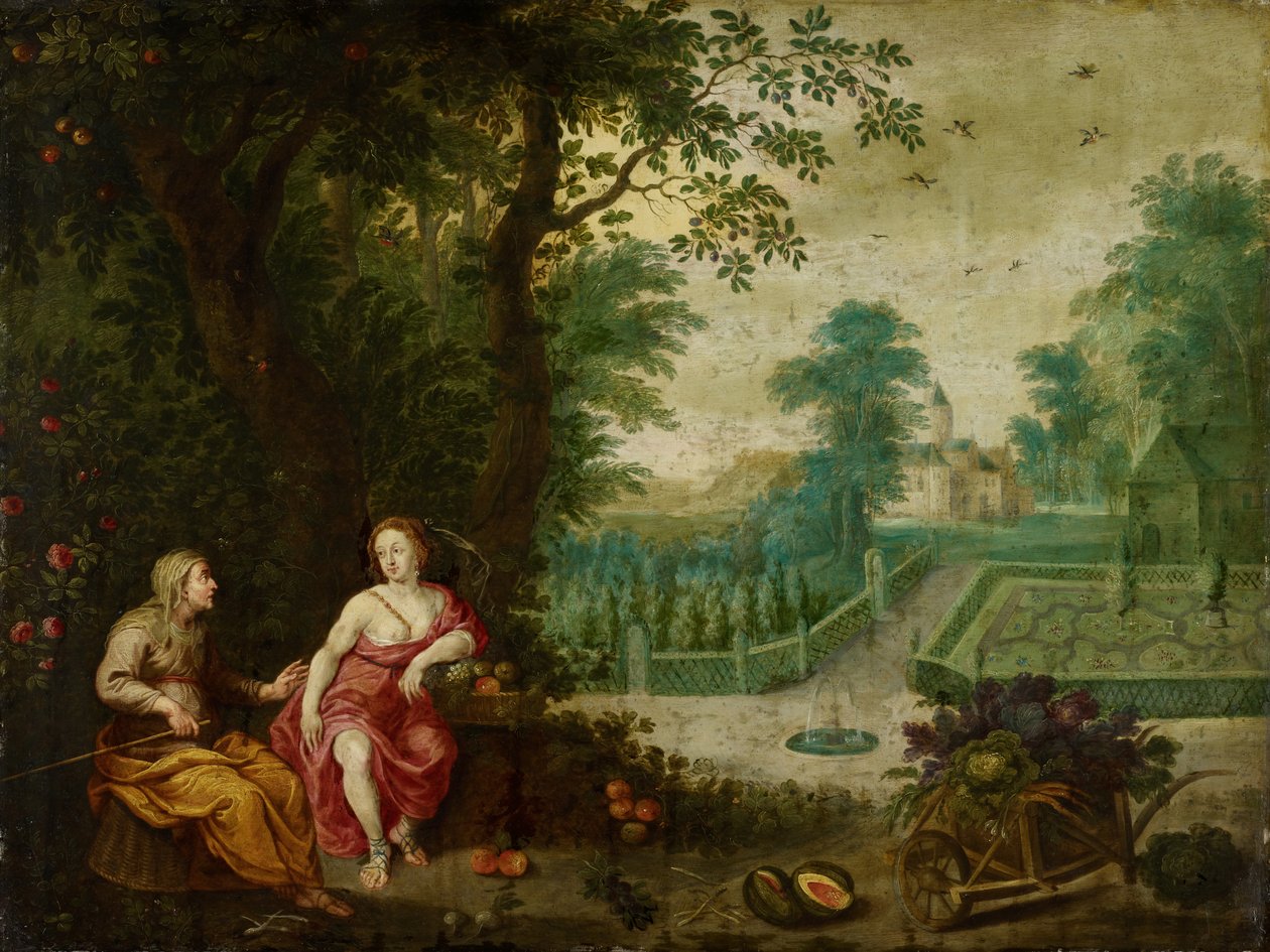 Vertumnus és Pomona (olaj rézre) alkotó: Pieter van Avont