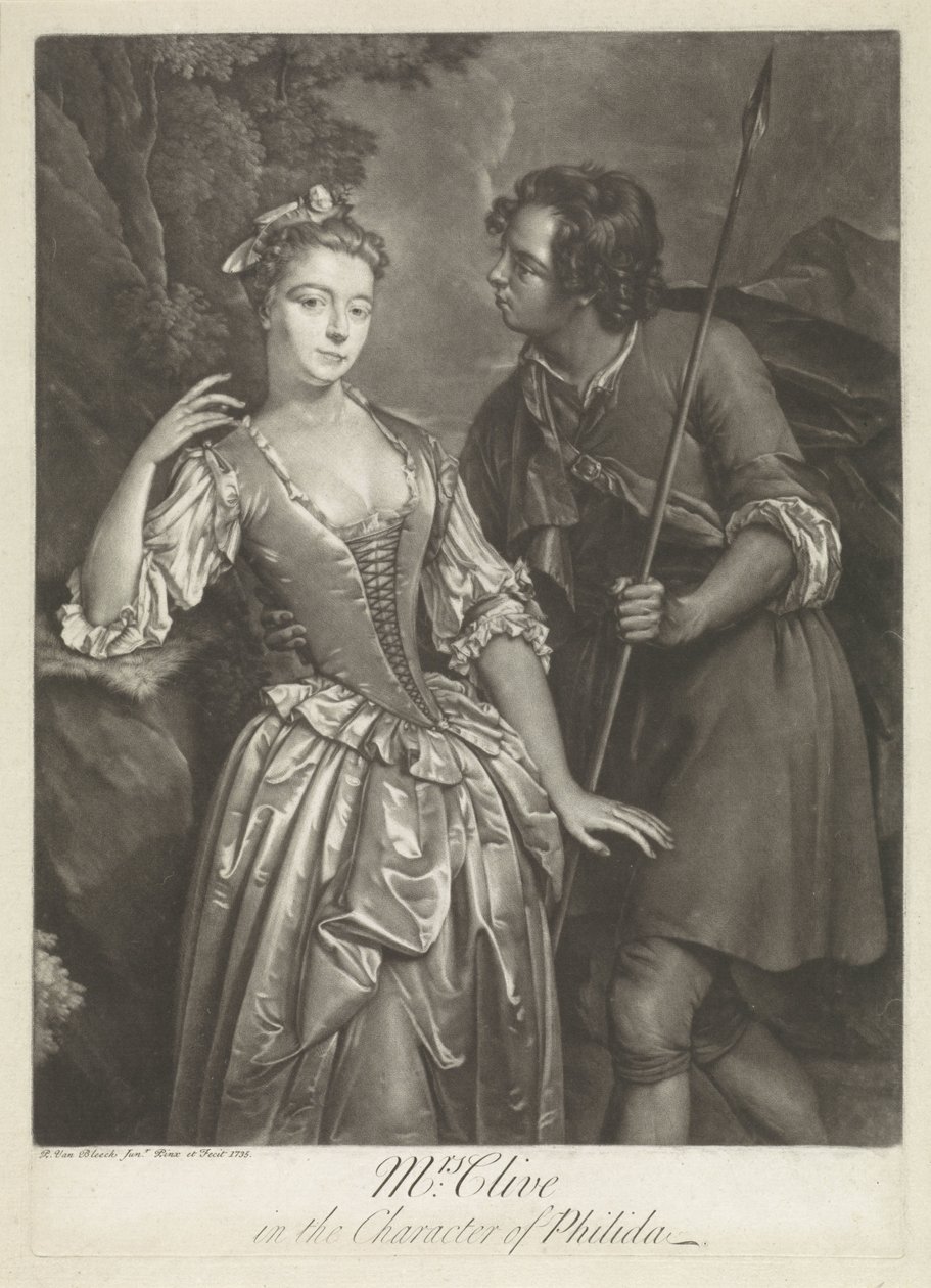 Catherine Clive színésznő Phyllida szerepében alkotó: Pieter van Bleeck