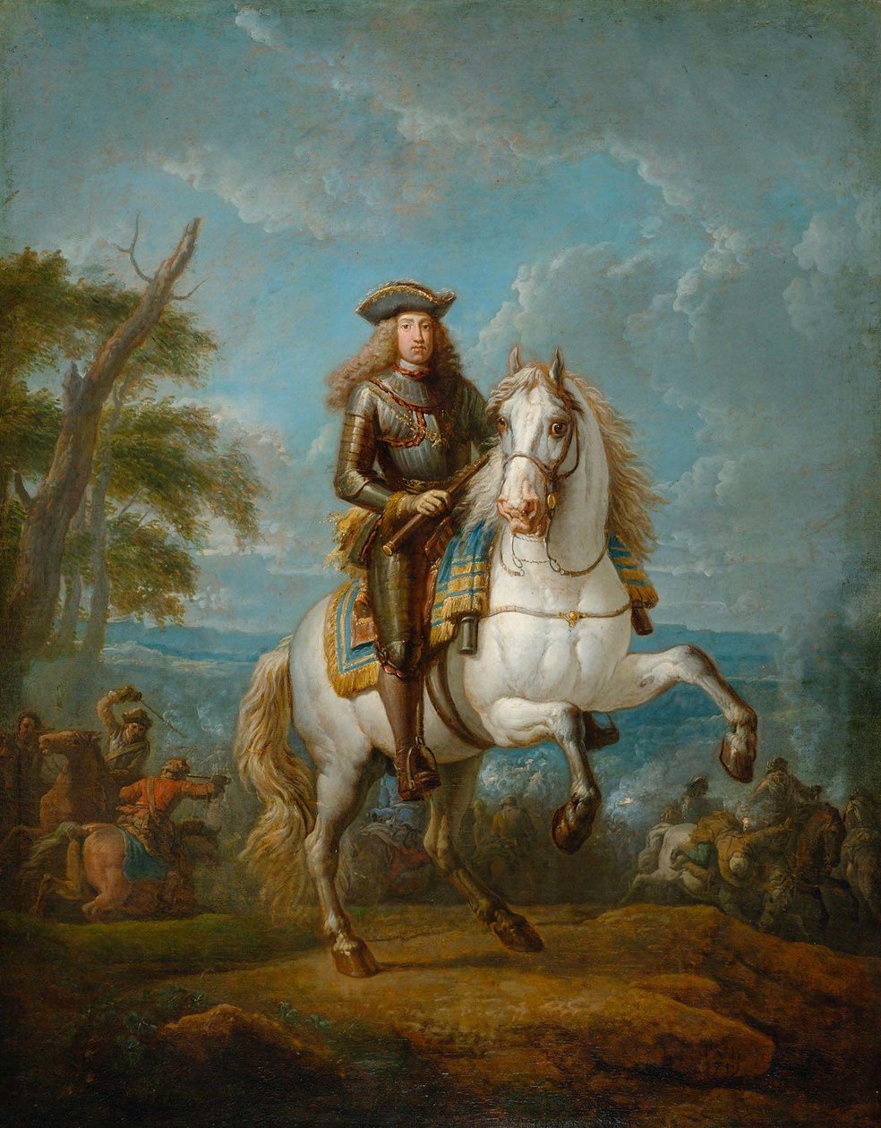 VI. Károly szent római császár lovas portréja alkotó: Pieter van Bloemen
