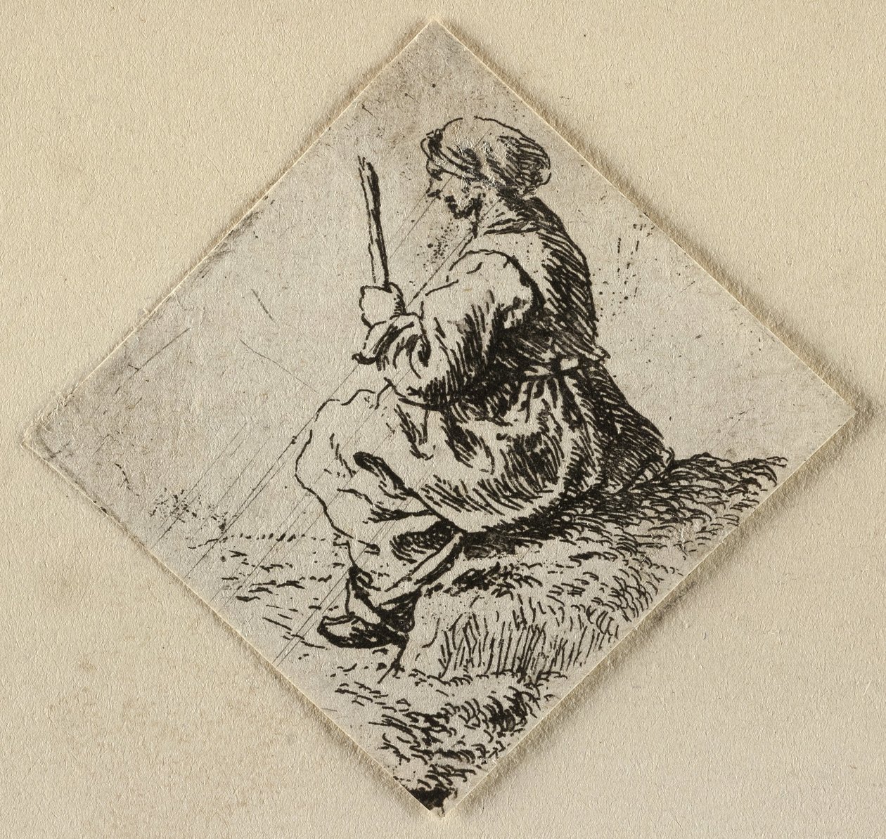 Ülő nő alkotó: Pieter van Laer