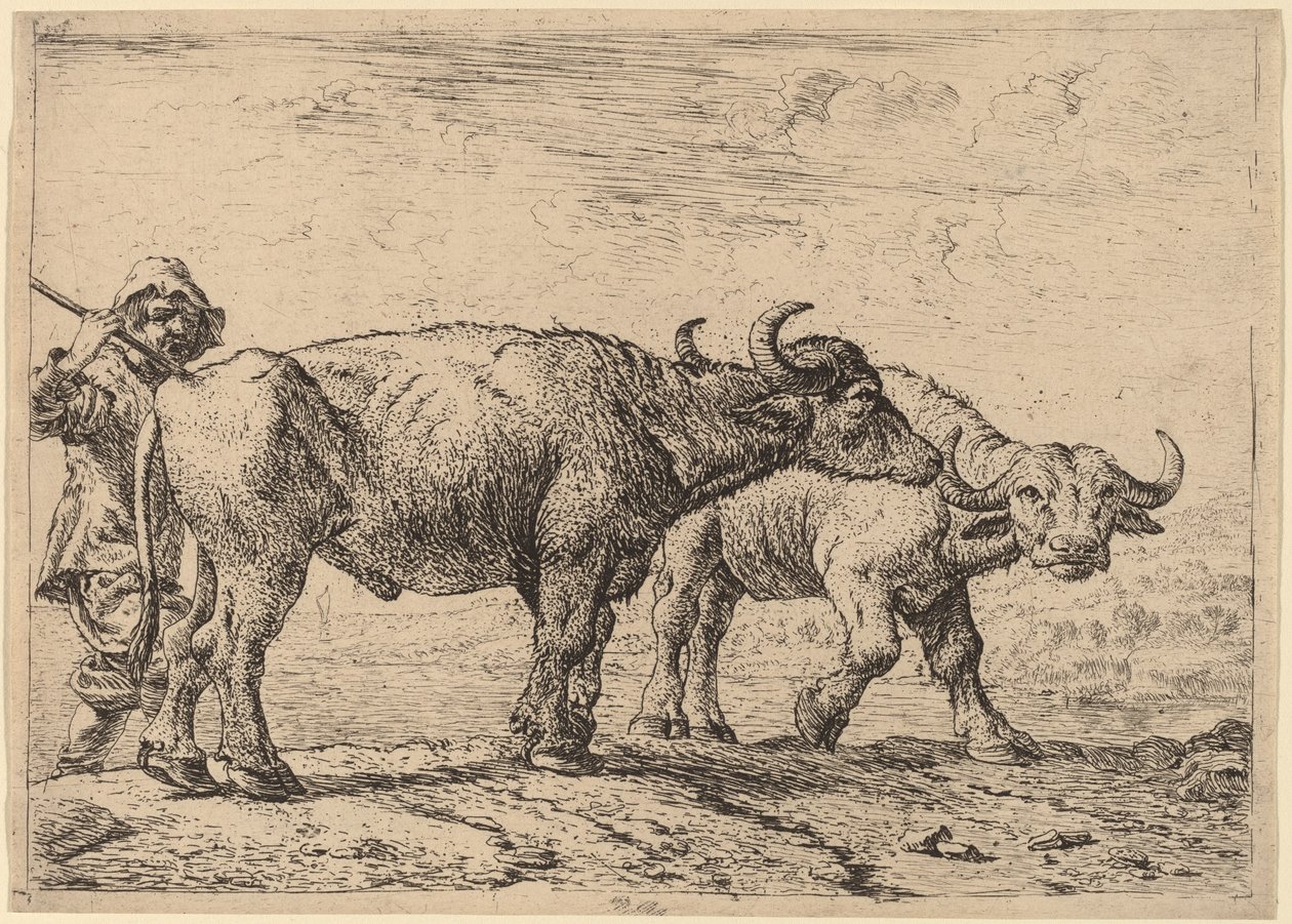 Két bivaly és egy pásztor alkotó: Pieter van Laer