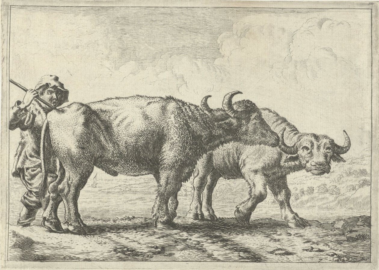 Két bivaly és egy pásztor alkotó: Pieter van Laer