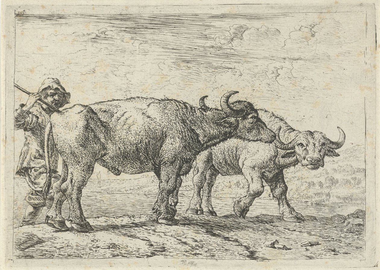 Két bivaly és egy pásztor alkotó: Pieter van Laer