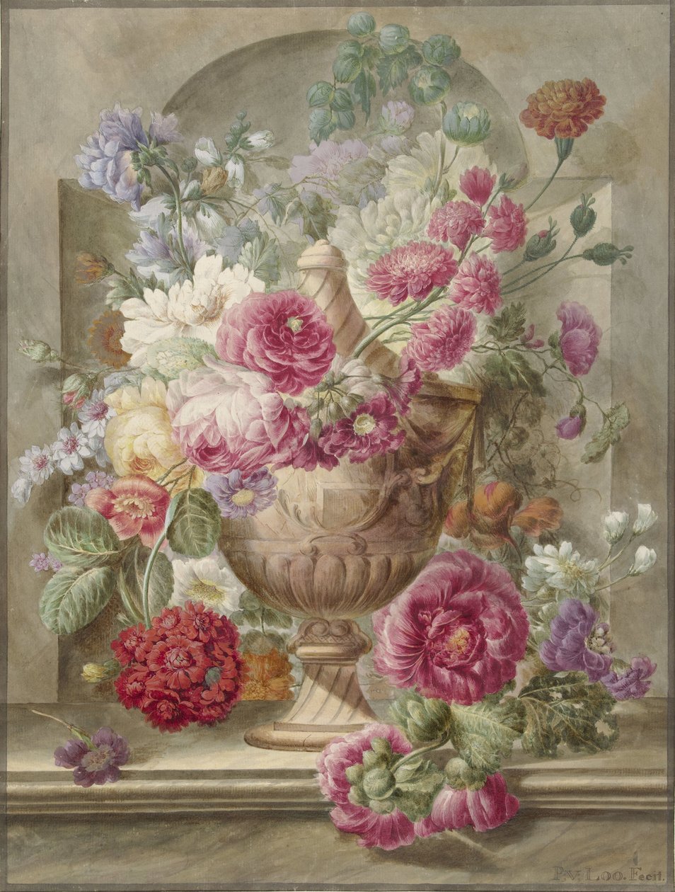 Váza virágokkal alkotó: Pieter van Loo