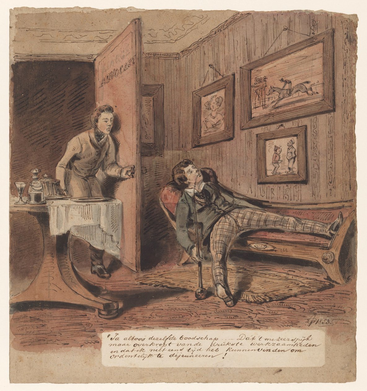 Karikatúra ügyvéddel alkotó: Pieter van Loon