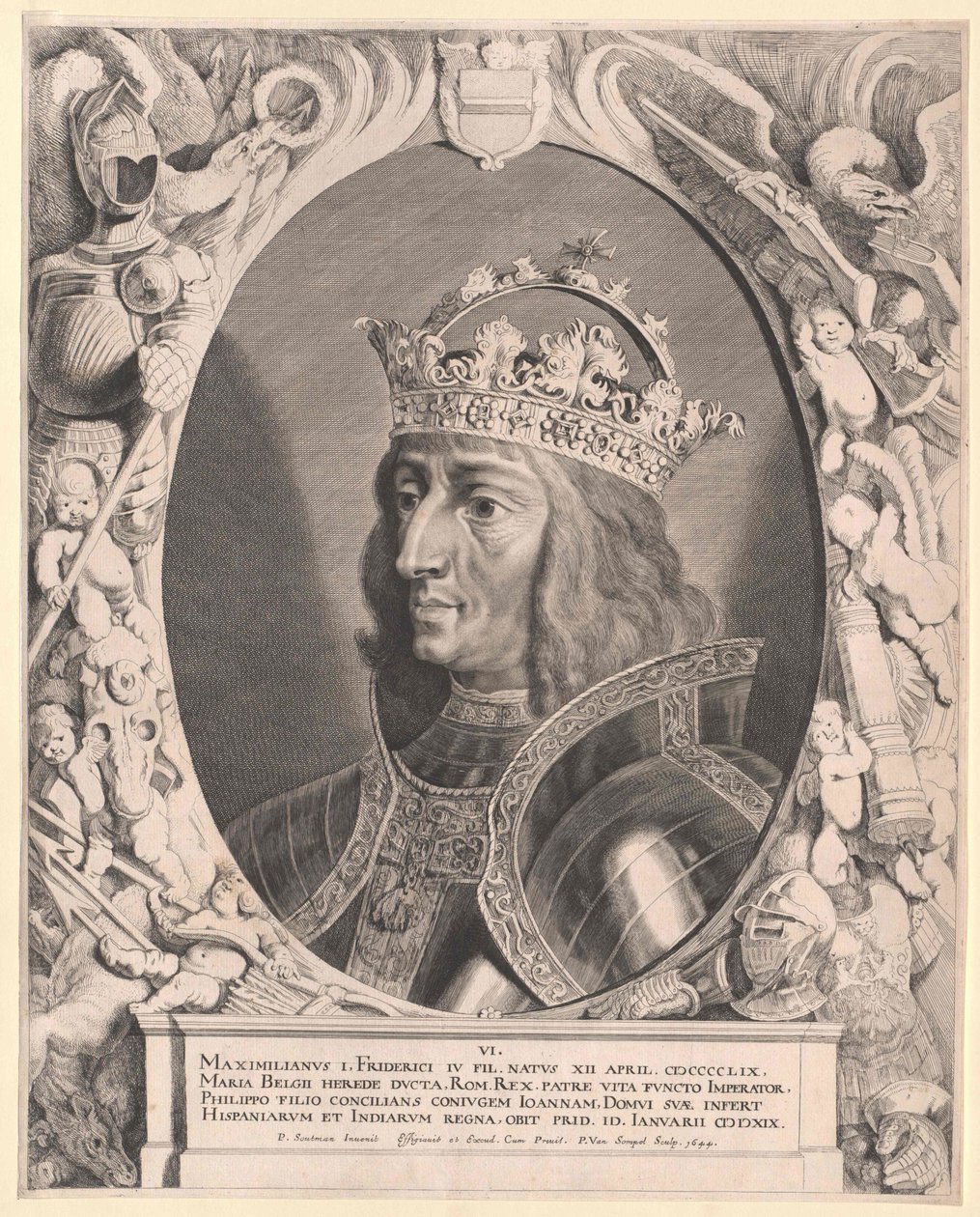 I. Maximilián római császár (nyomtatás) alkotó: Pieter van Sompel
