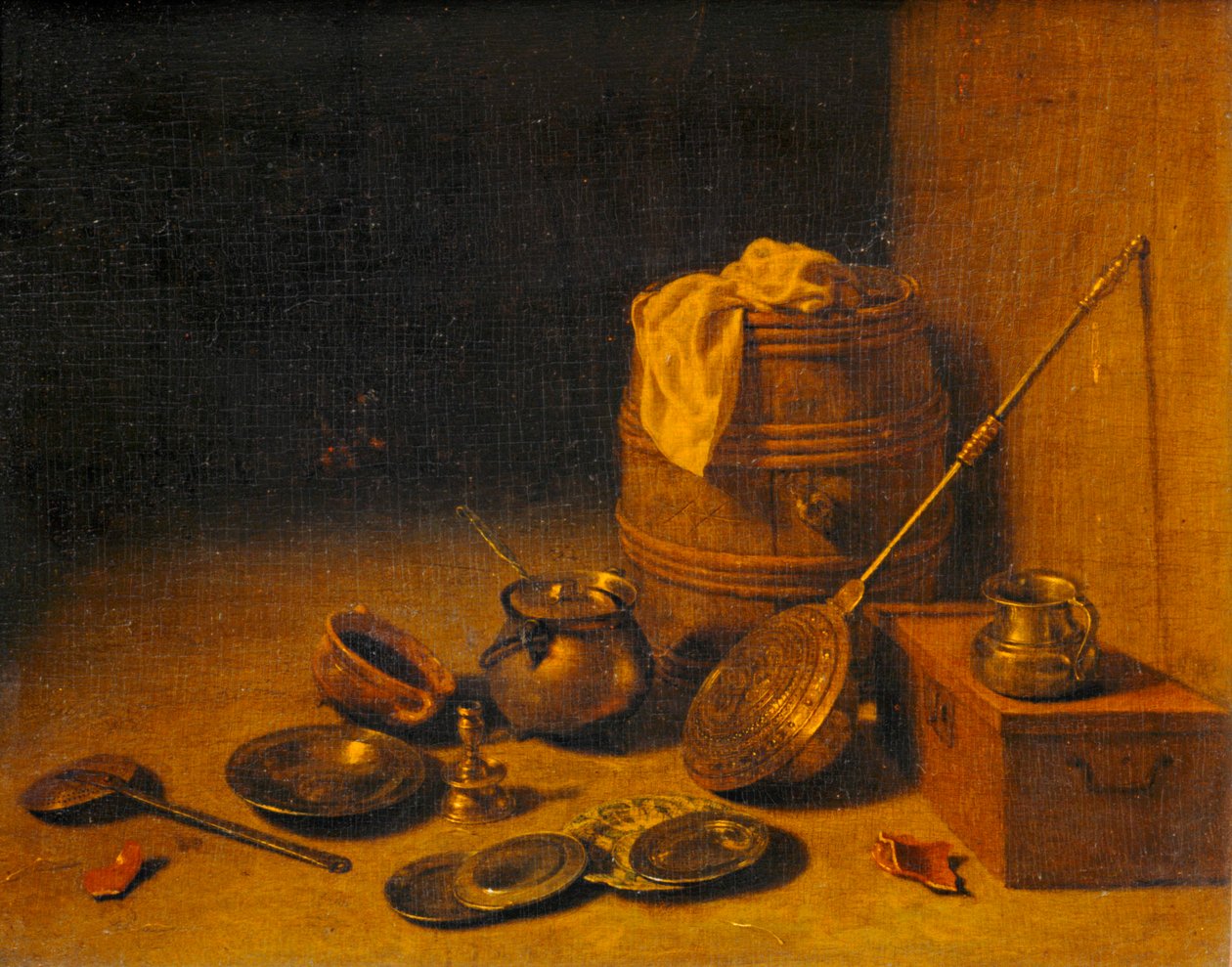 Ustensiles de cuisine - Konyhai eszközök ... alkotó: Pieter van den (c.1613 c.73) Bosch