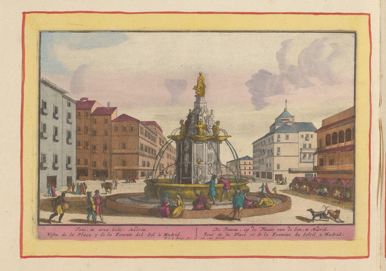 Szökőkút a madridi Plaza Puerta del Solon A szökőkút, a Fiú helyén, Madridban (cím a tárgyon) Theatrum Hispaniae (...) (sorozat címe) alkotó: Pieter van den Berge