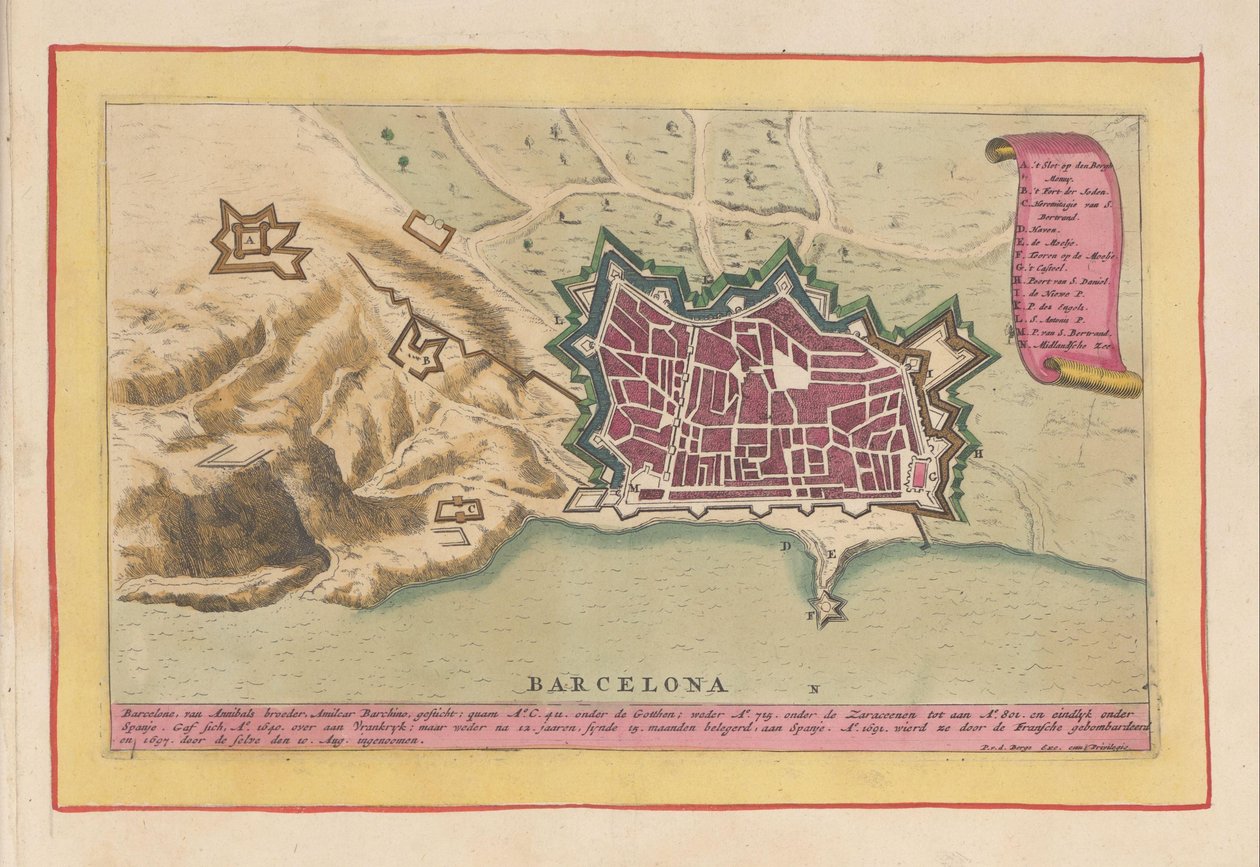 Plattegrond van Barcelona Barcelona (cím a tárgyon) Spanyol Színház (...) (sorozat címe) alkotó: Pieter van den Berge