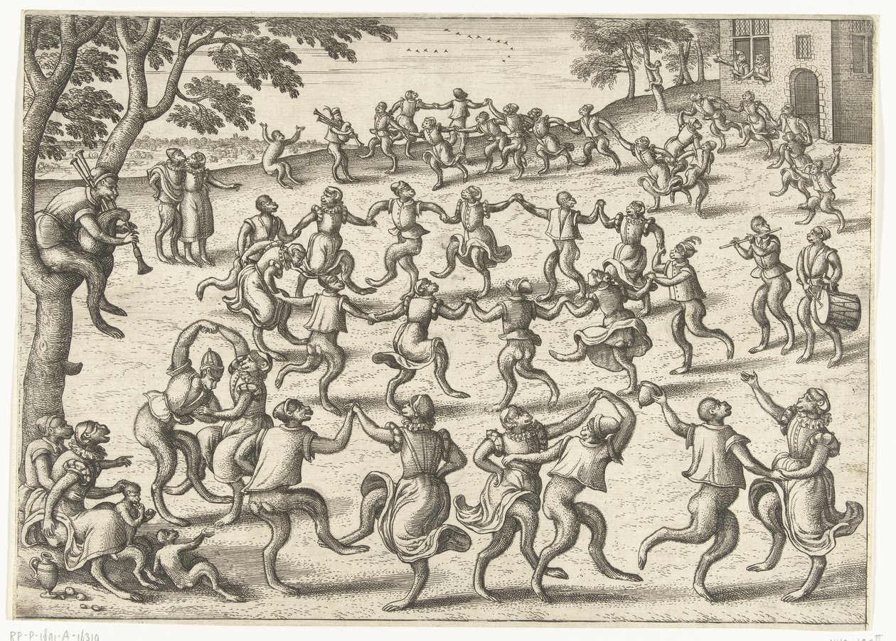 Rondedans Apenspel (sorozat címe) alkotó: Pieter van der Borcht (I)