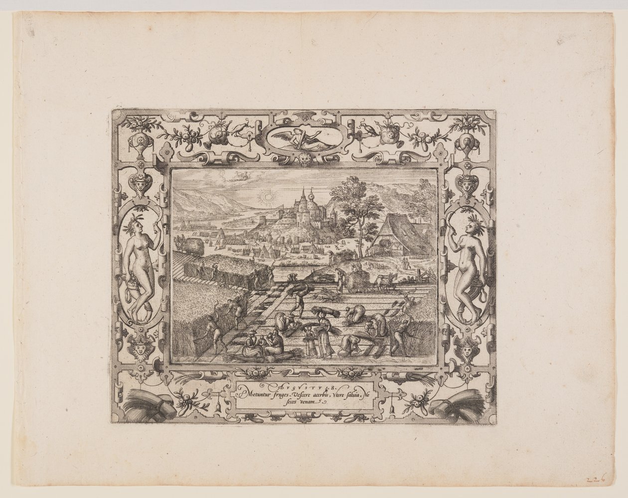 Augusztus, a Tizenkét hónapból alkotó: Pieter van der Borcht
