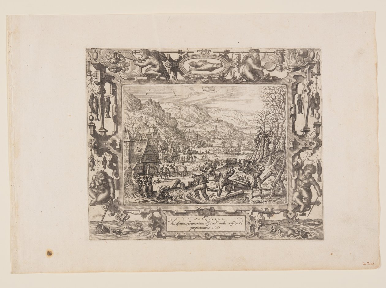 Február, a Tizenkét hónapból alkotó: Pieter van der Borcht