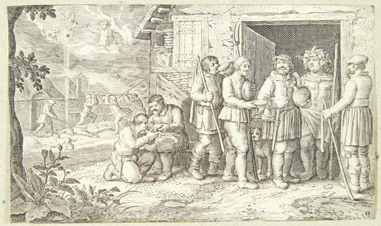 Jacob és a foltos tehén alkotó: Pieter van der Borcht