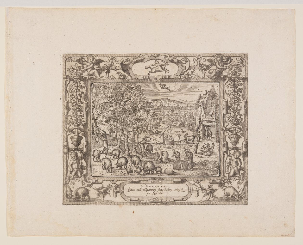 November, a Tizenkét hónapból alkotó: Pieter van der Borcht
