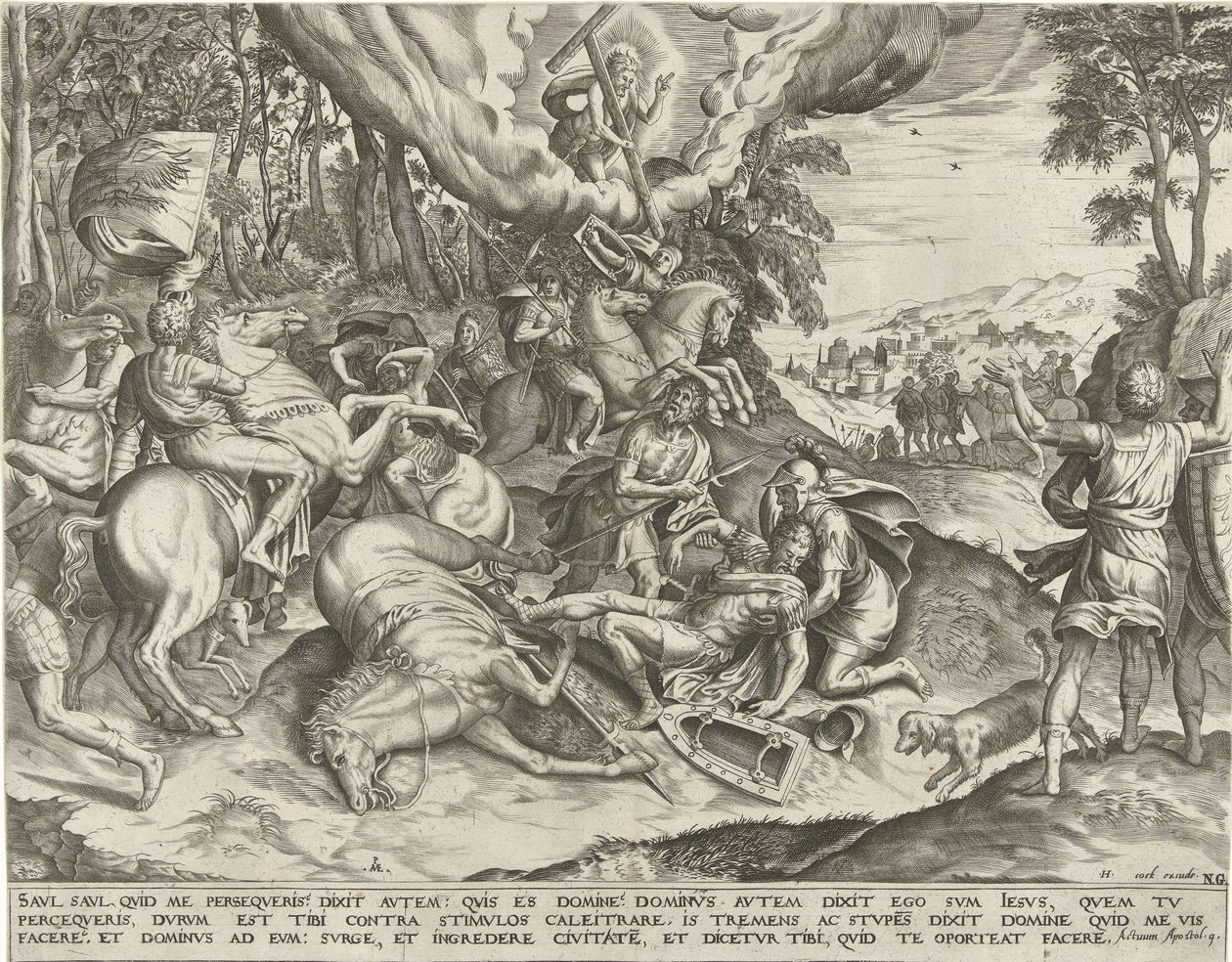 Pál megtérése alkotó: Pieter van der Heyden