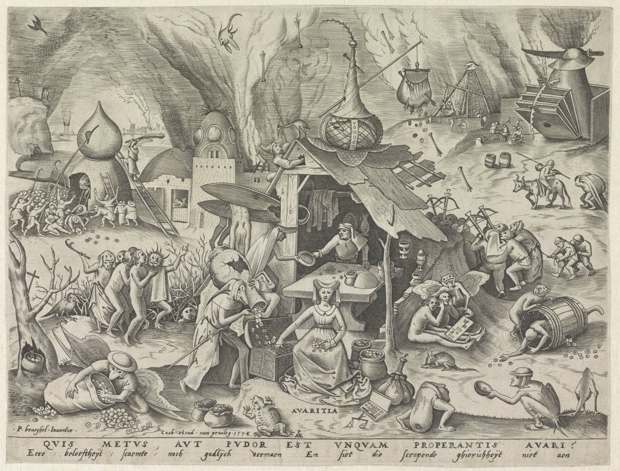kapzsiság Avaritia (cím az objektumon) A hét halálos bűn (sorozat címe) alkotó: Pieter van der Heyden
