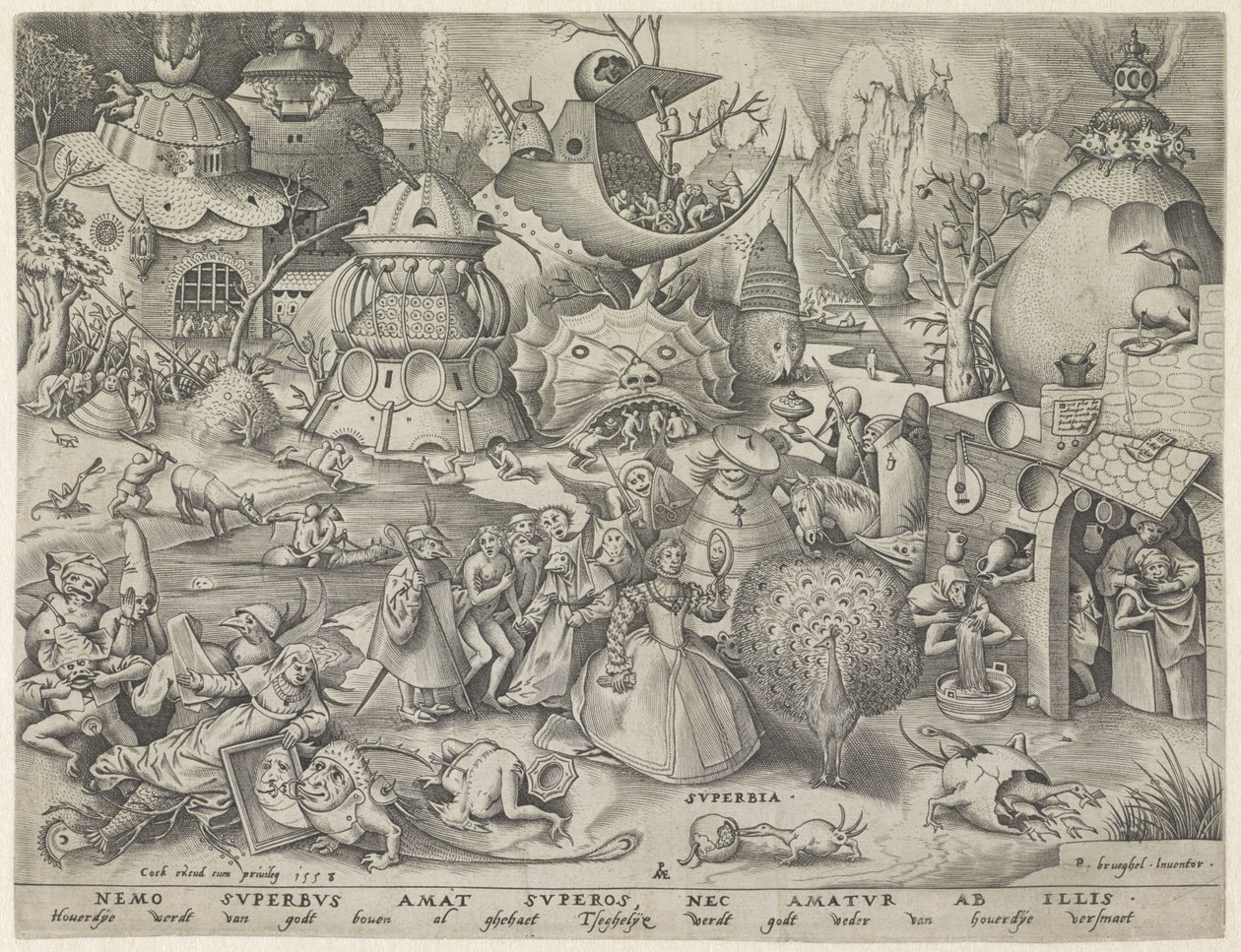 Büszkeség Superbia (cím a tárgyon) A hét halálos bűn (sorozat címe) alkotó: Pieter van der Heyden