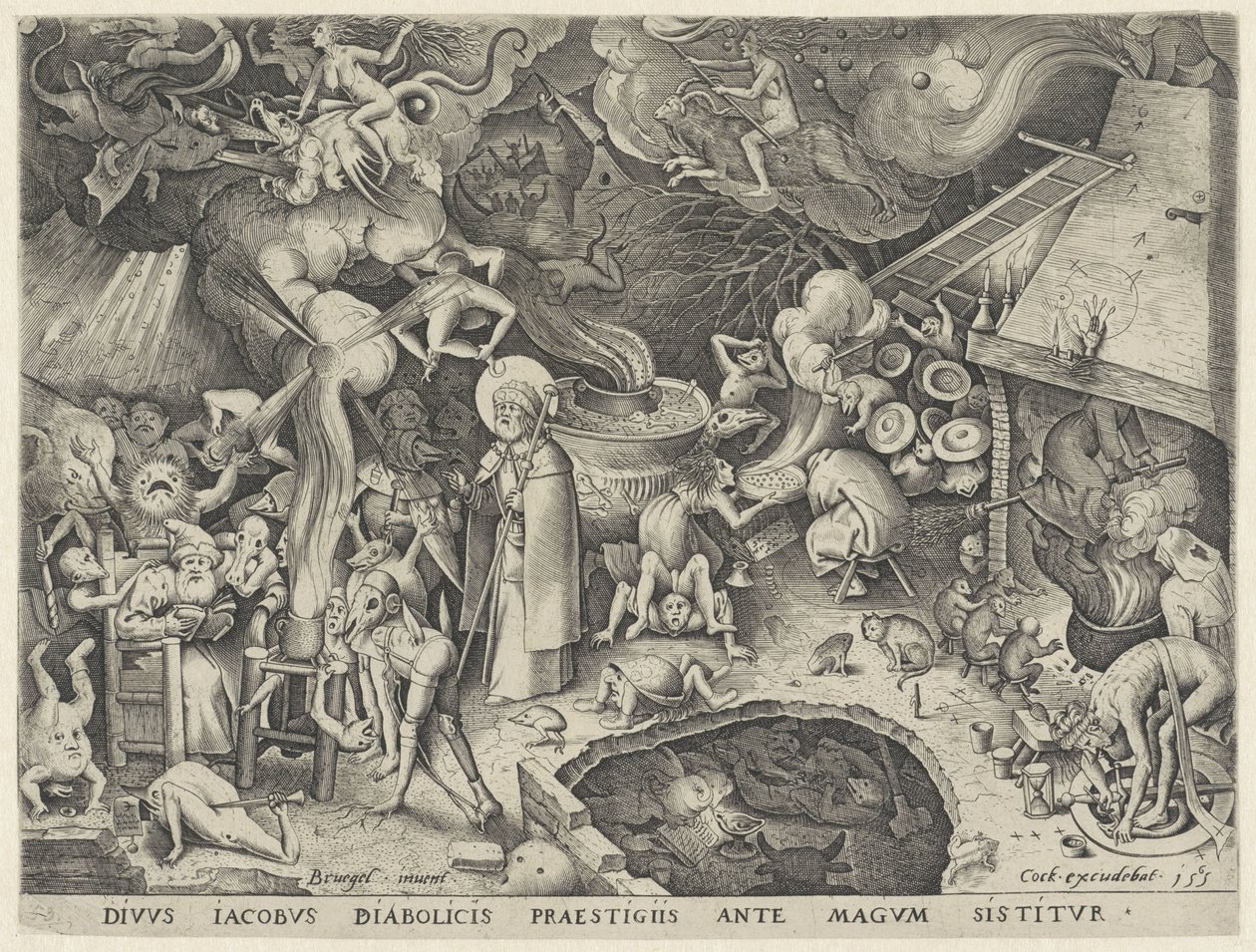 Nagyobb Jakab találkozik Hermogenes mágussal Hermogenes mágus története (sorozat címe) alkotó: Pieter van der Heyden