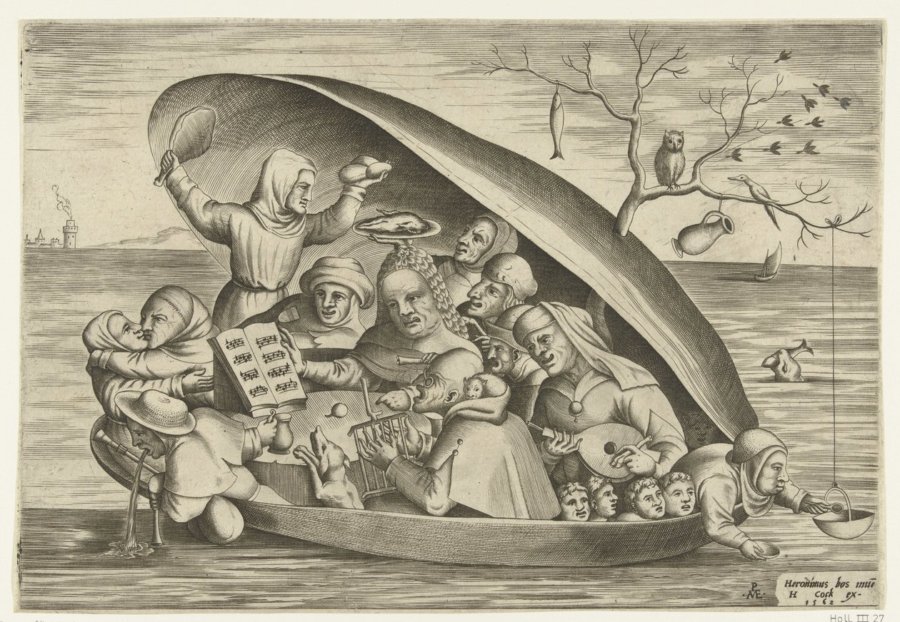 Zenészek kagylóhéjban alkotó: Pieter van der Heyden