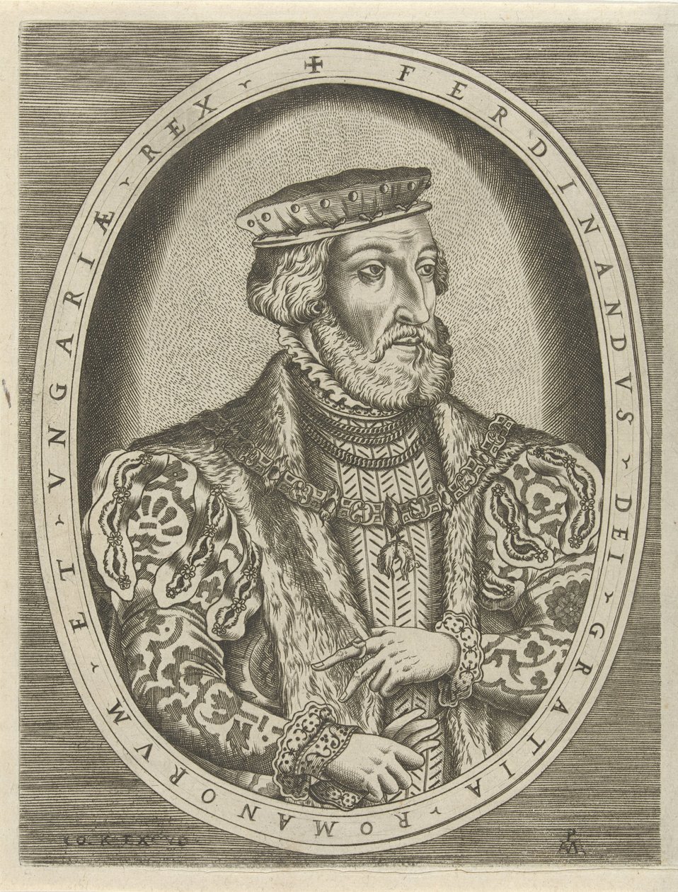 Habsburg I. Ferdinánd német császár portréja Uralkodók portréi (sorozat címe) alkotó: Pieter van der Heyden