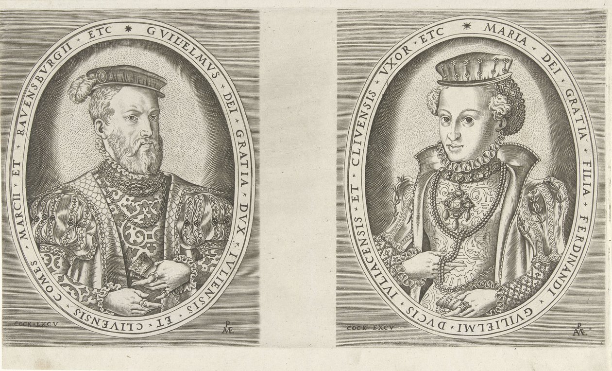 II. Vilmos gelrei herceg és Osztrák Mária, Gelre hercegnő portréi Uralkodók portréi (sorozat címe) alkotó: Pieter van der Heyden