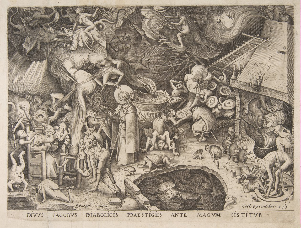 Szent Jakab és a mágus Hermogenes, 1565. alkotó: Pieter van der Heyden