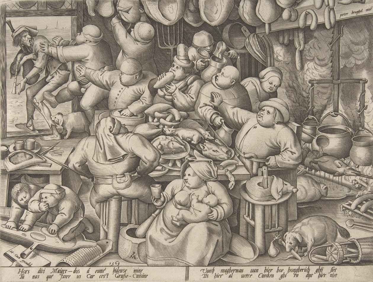 A kövér konyha, 1563. alkotó: Pieter van der Heyden