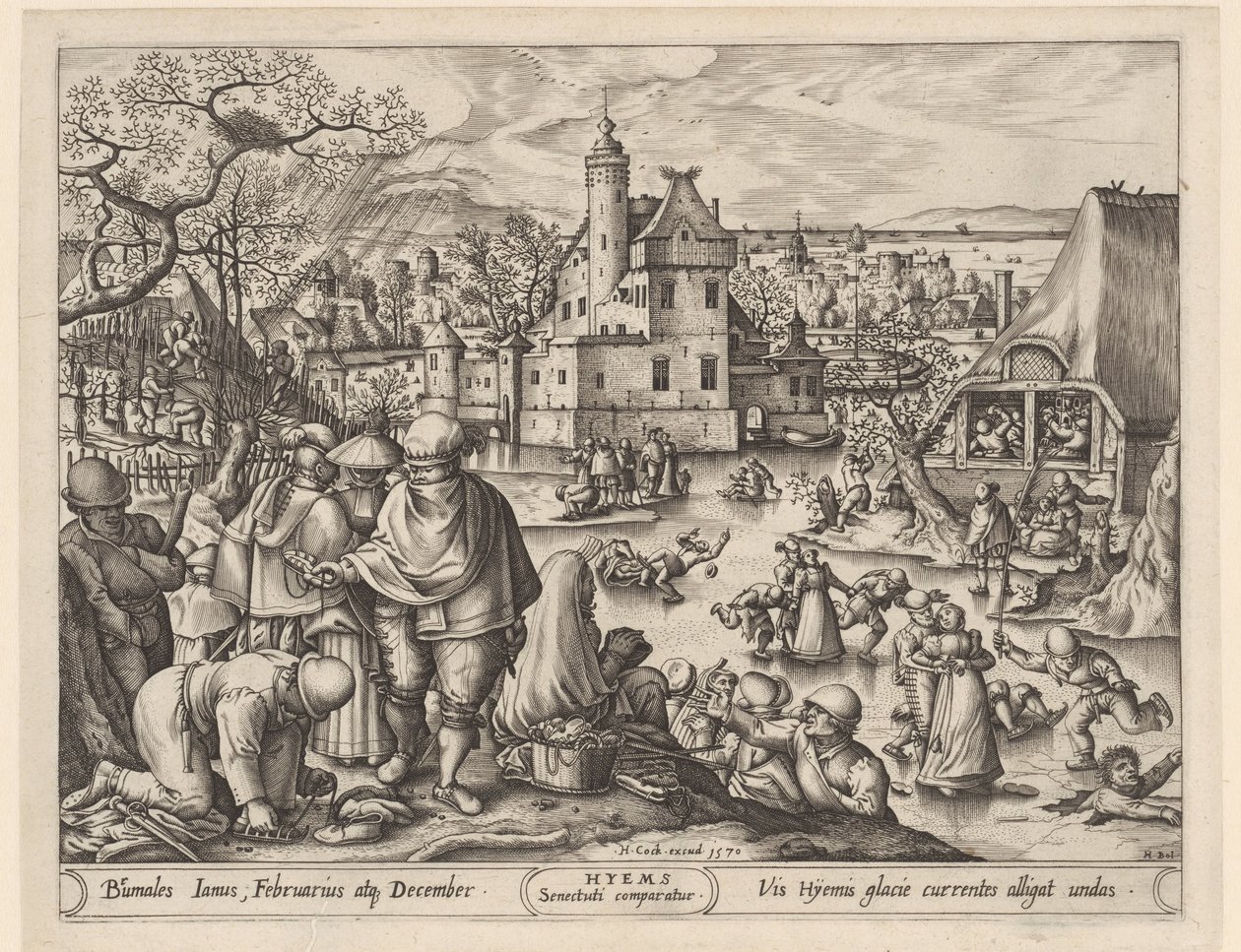 Téli Hyems (cím a tárgyon) A négy évszak (sorozat címe) alkotó: Pieter van der Heyden