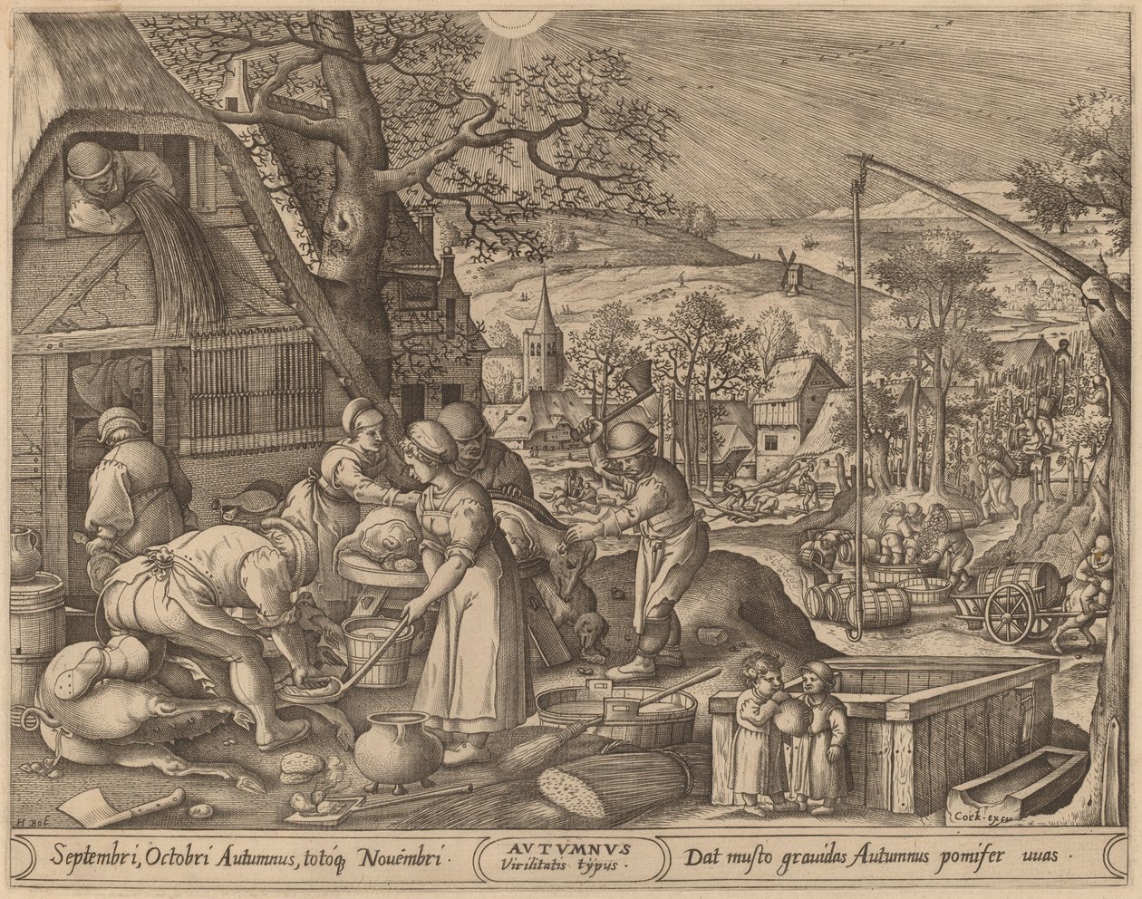 Ősz alkotó: Pieter van der Heyden after Hans Bol