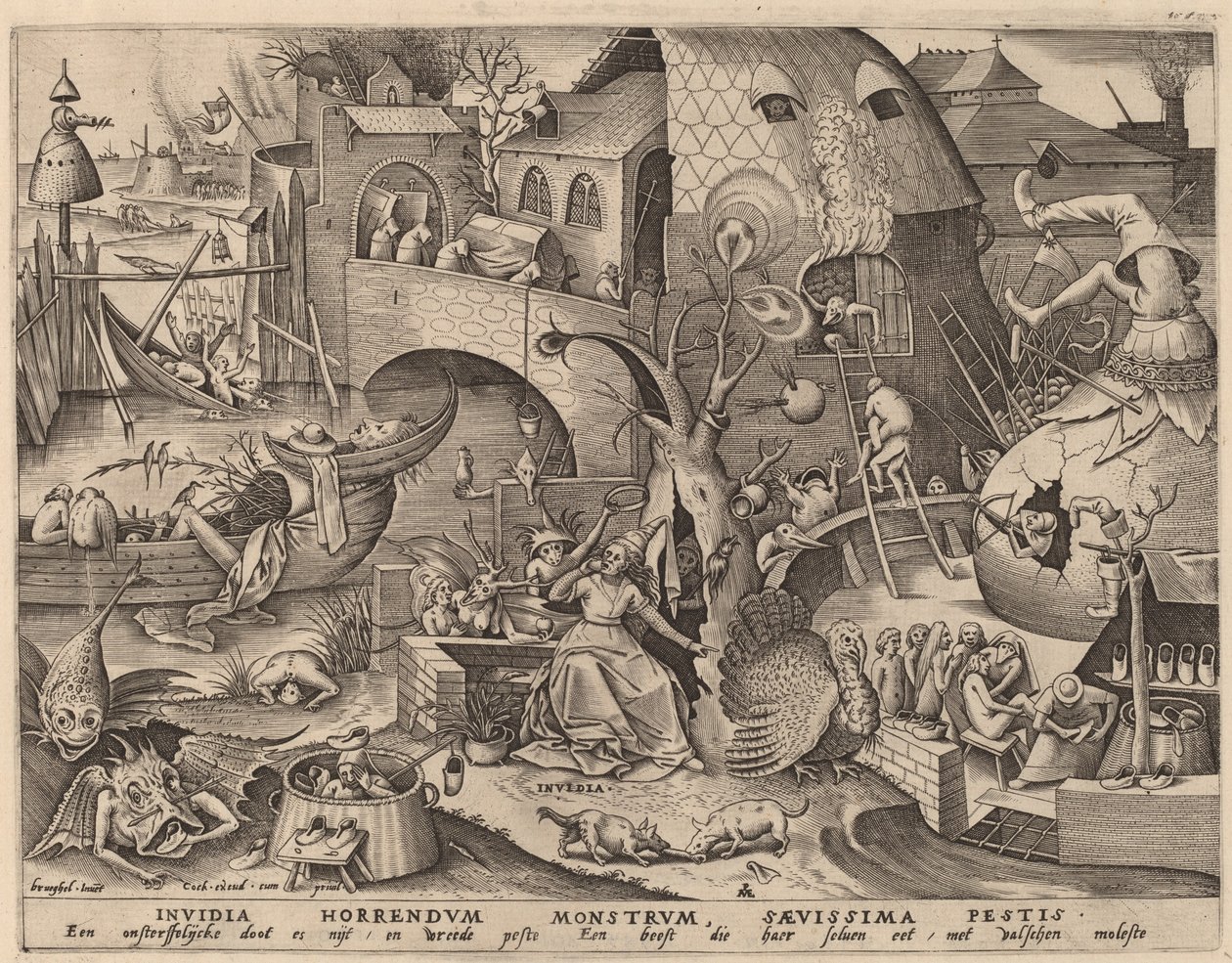 Irigység alkotó: Pieter van der Heyden after Pieter Bruegel the Elder
