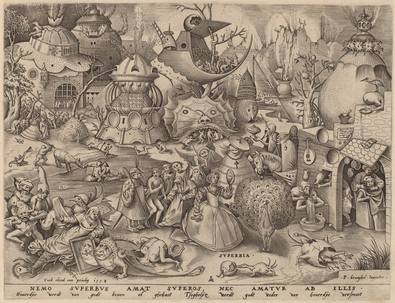 Büszkeség alkotó: Pieter van der Heyden after Pieter Bruegel the Elder