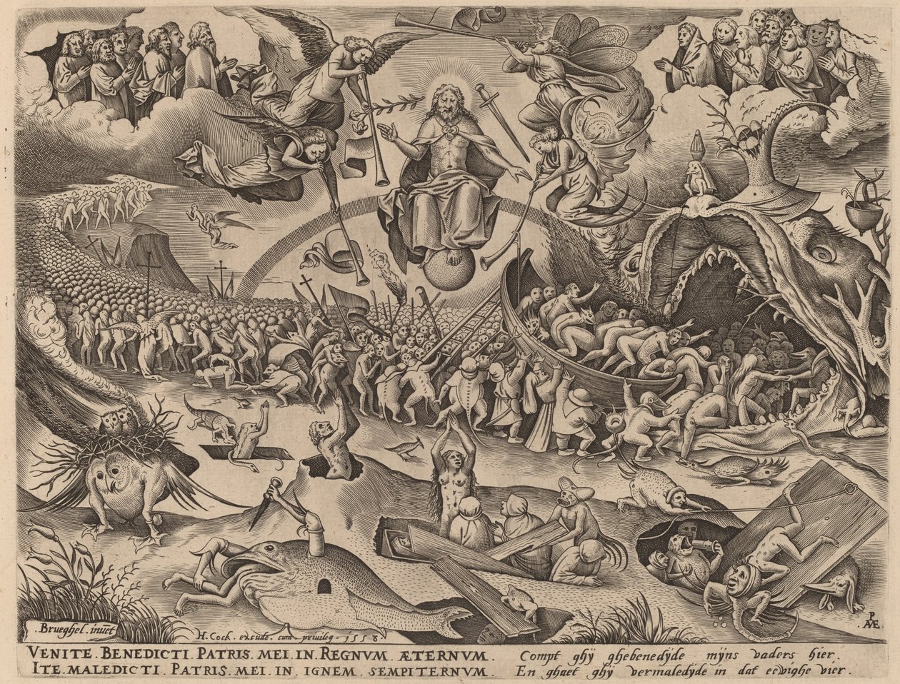Az utolsó ítélet alkotó: Pieter van der Heyden after Pieter Bruegel the Elder