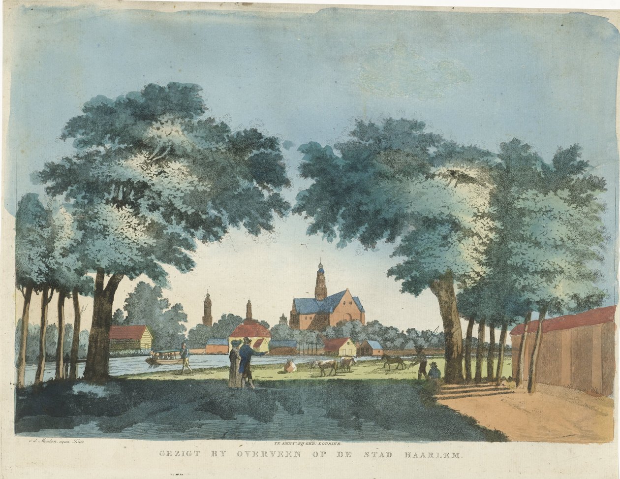 Haarlem kilátása Overveenből Overveen kilátása Haarlem városára (cím a tárgyon) alkotó: Pieter van der Meulen