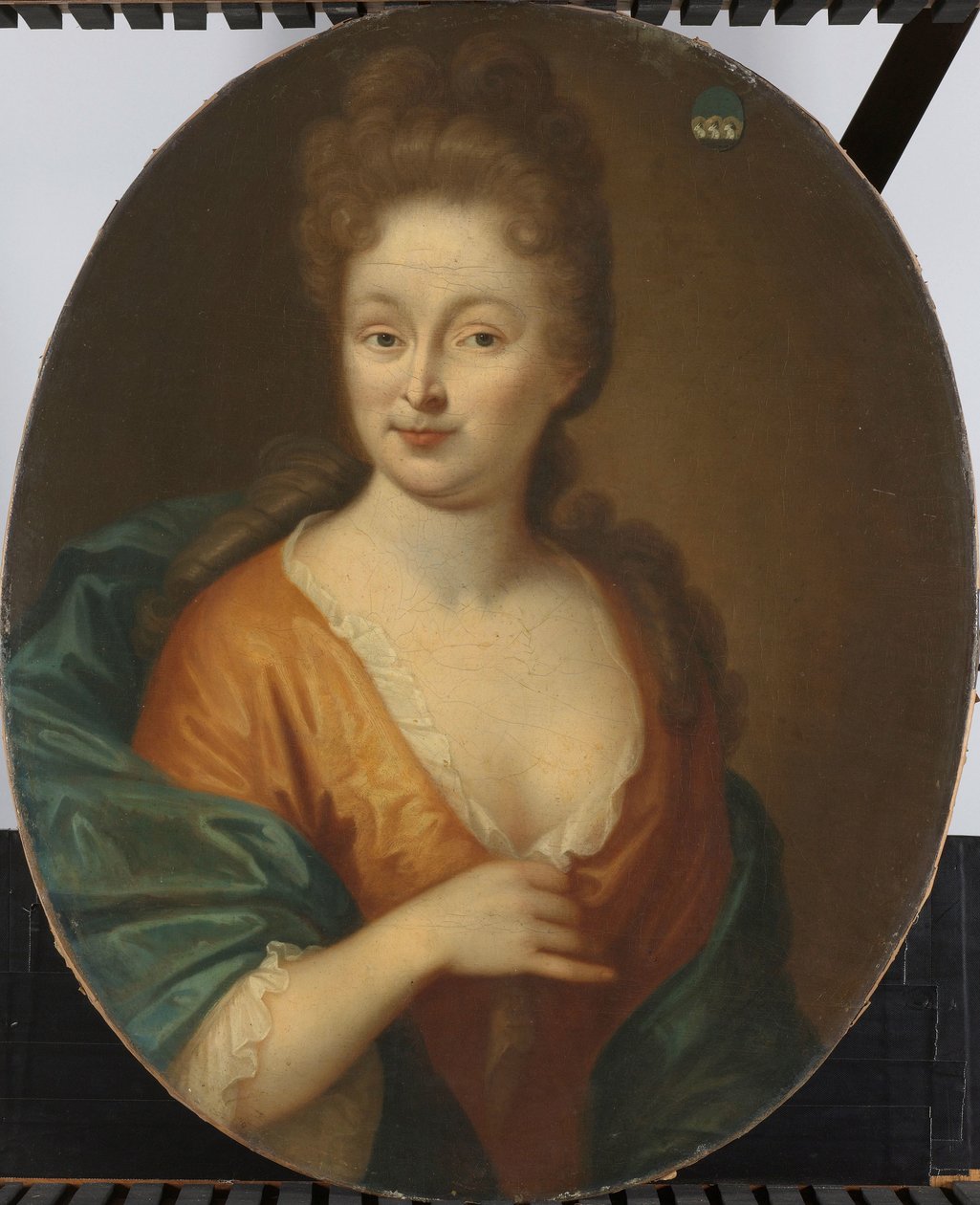 Egy nő portréja, valószínűleg Elisabeth Hollaer, Theodorus Rijswijk felesége alkotó: Pieter van der Werff (attributed to)