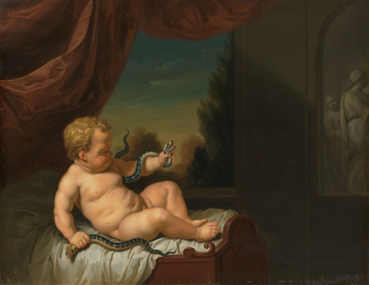 Herkules csecsemő kígyóval alkotó: Pieter van der Werff