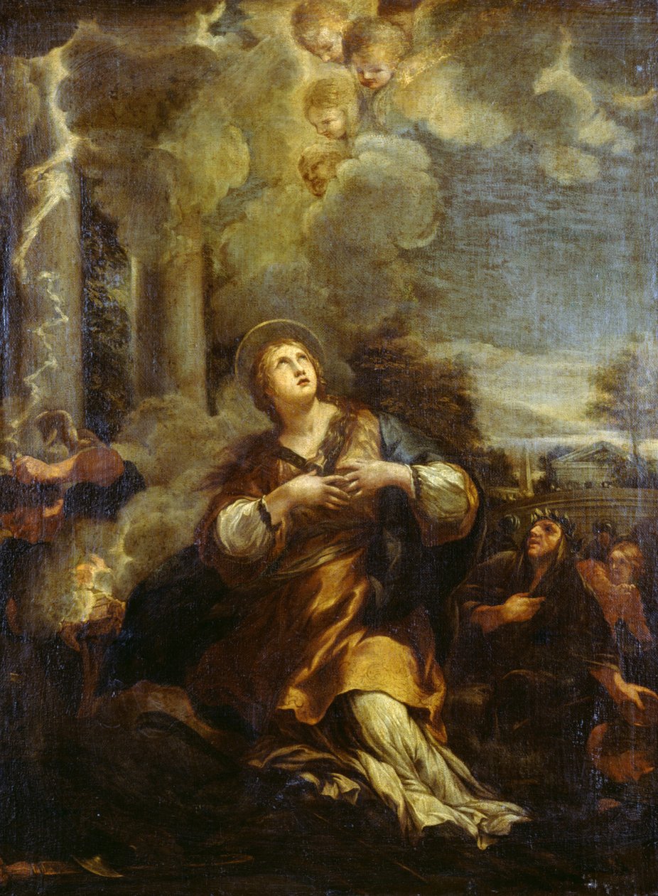 Szent Martina lehívta a Villámot a bálványokon alkotó: Pietro da Cortona