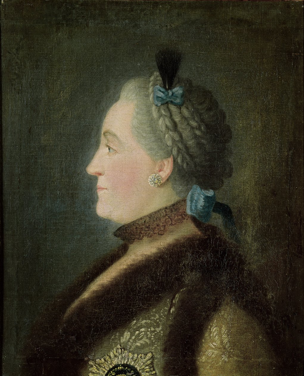 II. Katalin (1729-1796) orosz portréja Dimitri Gregorievich Levitsky (1735-1822) festménye után alkotó: Pietro Antonio Rotari