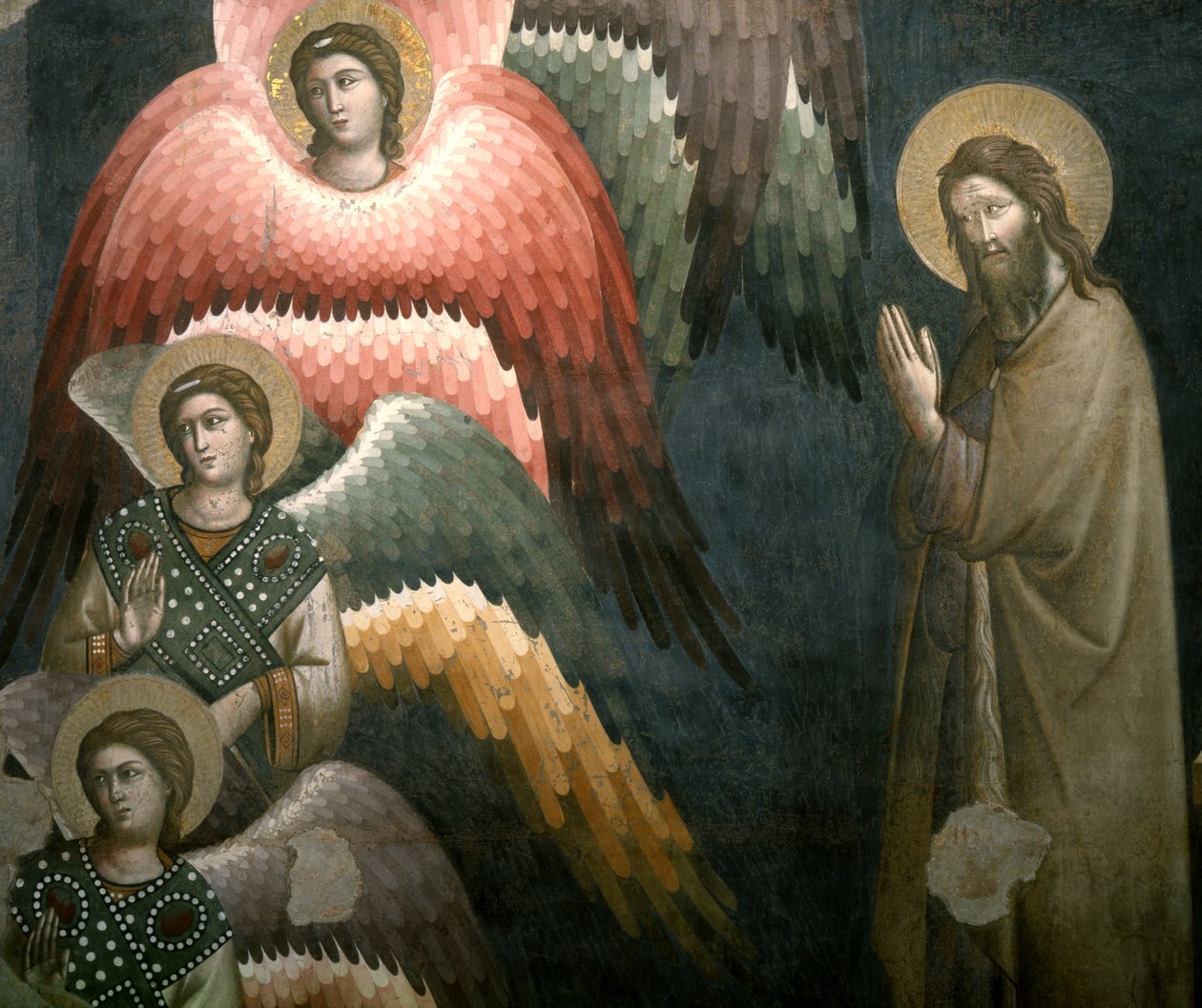 Angyalok, részlet az utolsó ítéletből, 13. század második fele, Pietro Cavallini freskója alkotó: Pietro Cavallini