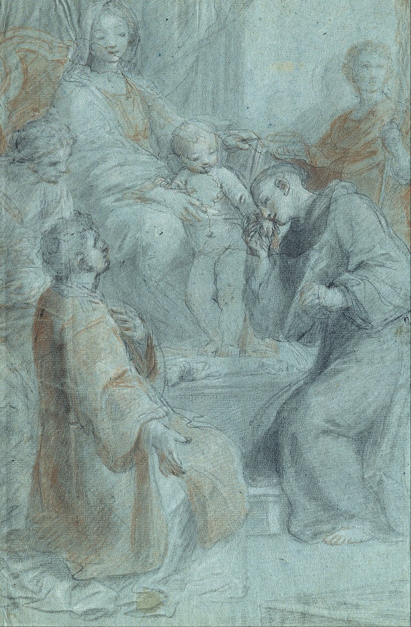 Madonna és gyermeke trónra lépett Saint Lawrence, Padovai Anthony, Praxedes és Venantius társaságában alkotó: Pietro De Pietri
