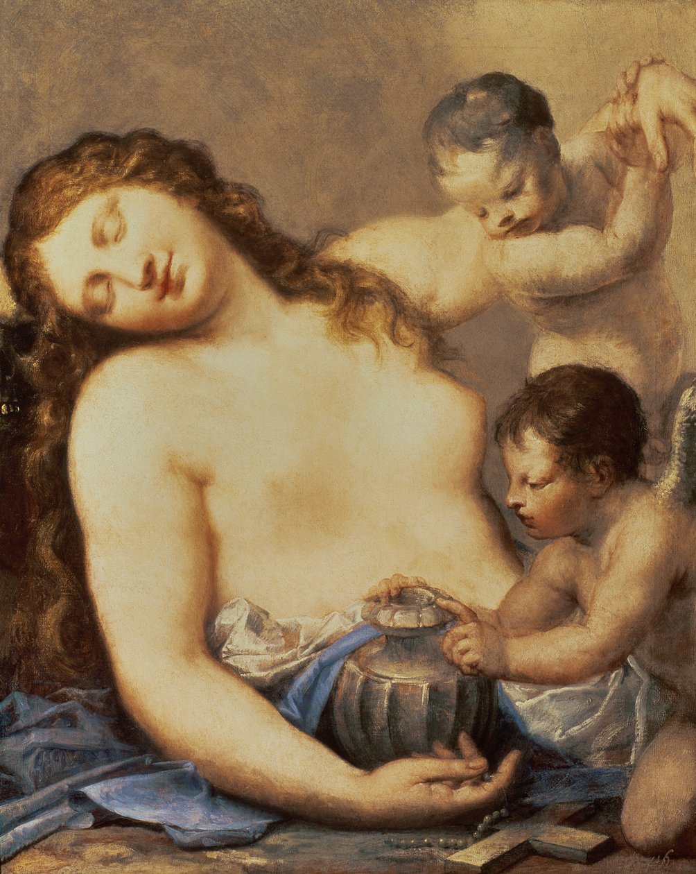 Bűnbánó Mária Magdolna puttival alkotó: Pietro Liberi