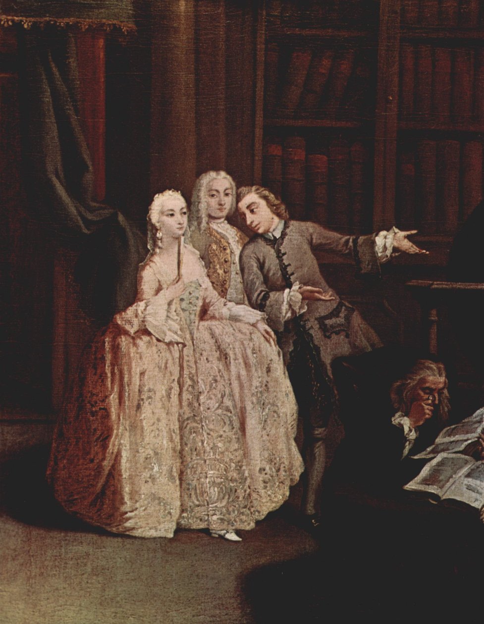 Látogatás a könyvtárban alkotó: Pietro Longhi