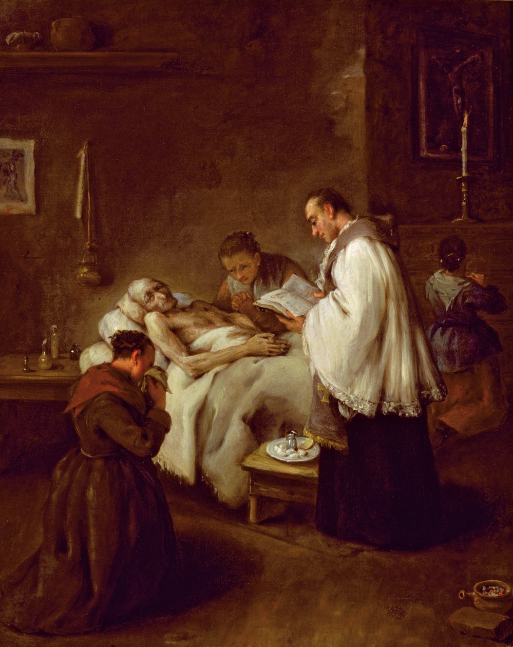 Extreme Unction, 1755 körül alkotó: Pietro Longhi