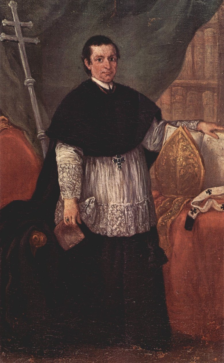 Benedetto Ganassoni püspök portréja alkotó: Pietro Longhi